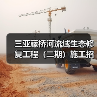 三亚藤桥河流域生态修复工程(二期)施工招标最新动态(图4) 三亚藤桥河流域生态修复工程(二期)施工招标最新动态(图4)