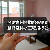 潍坊青州金顺路弘德路整修及排水工程招标公告（图1）