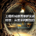 工程机械使用维护实战经验:从需求判断到日常保养 工程机械使用维护实战经验:从需求判断到日常保养