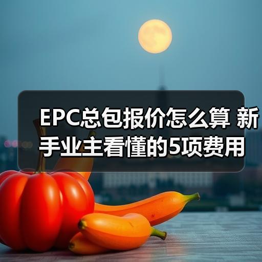 EPC总包报价怎么算 新手业主看懂的5项费用拆解