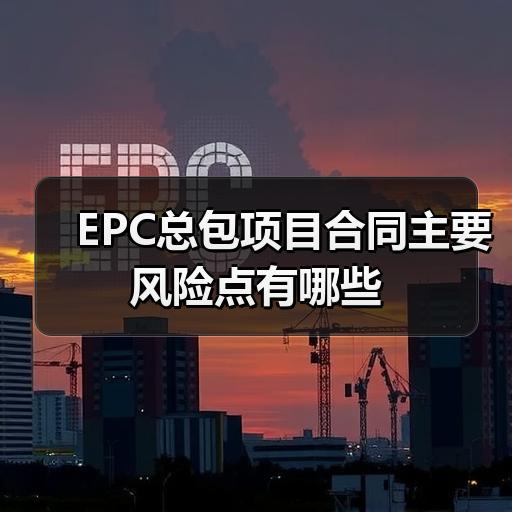 EPC总包项目合同主要风险点有哪些